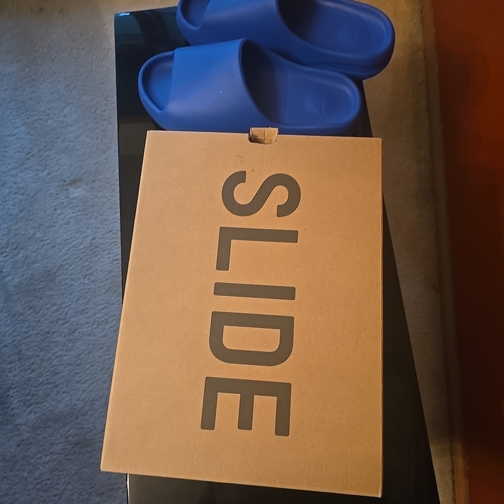 Adidas Yeezy Royal Blue Slides